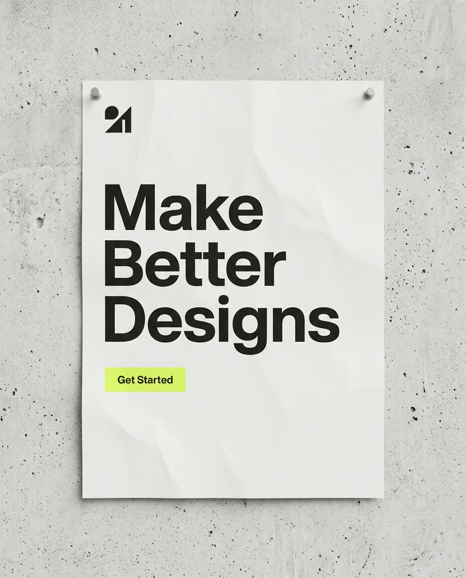 Poster with consistent brand kit colors and fonts